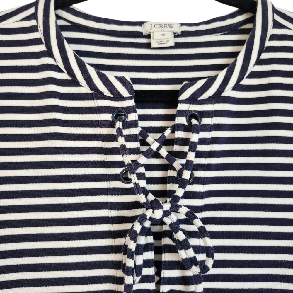 J. Crew Navy and White Striped Dress - Picture 3 of 4